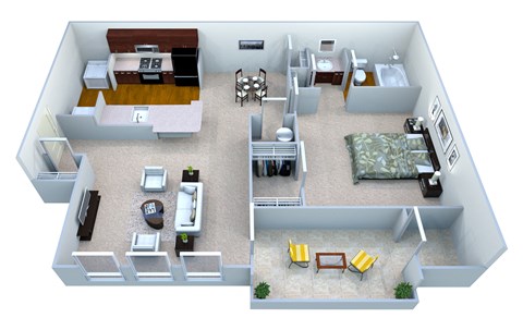 Walton Crossing Apartments A1 Floor Plan